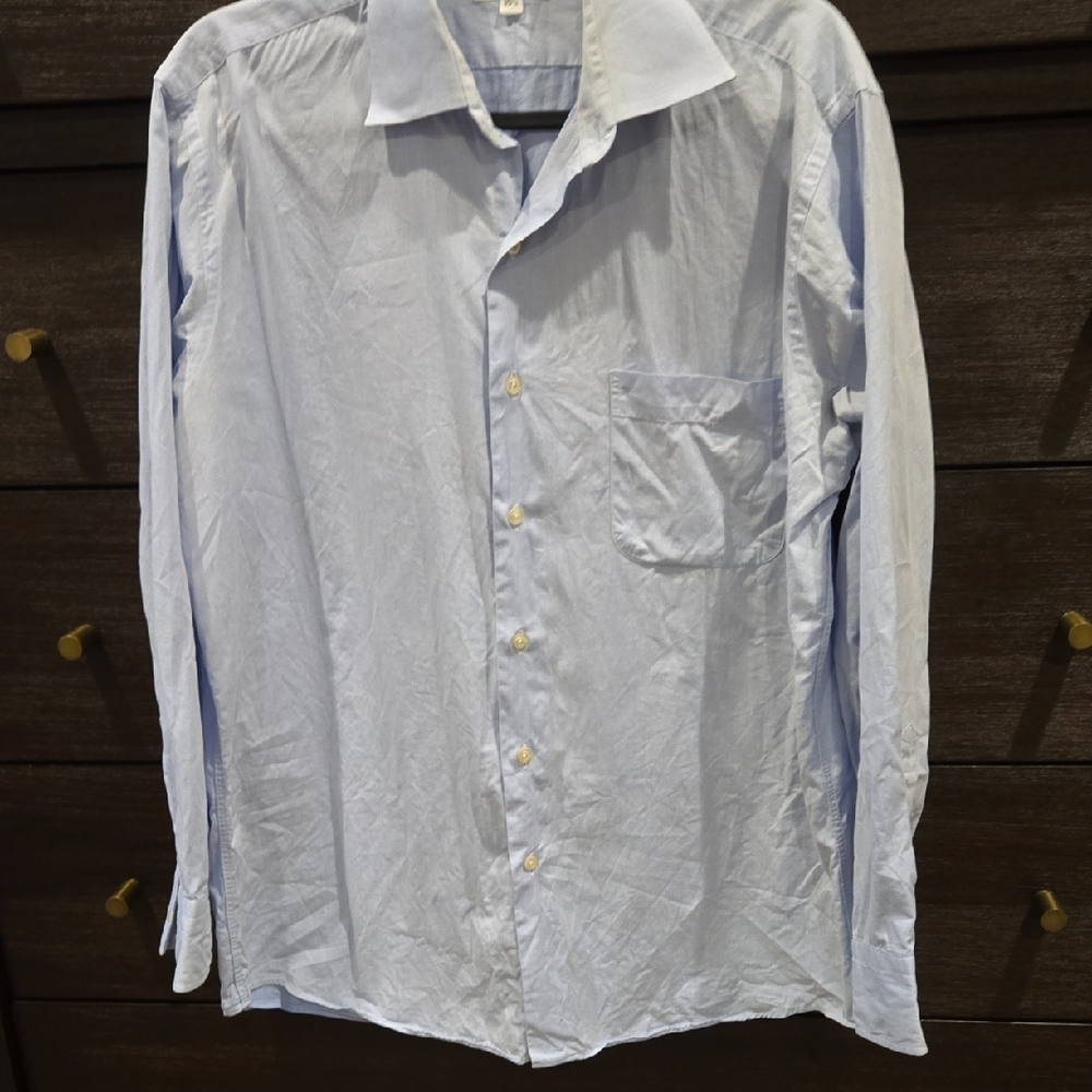 Barneys New York Blue Casual Button Down Shirt